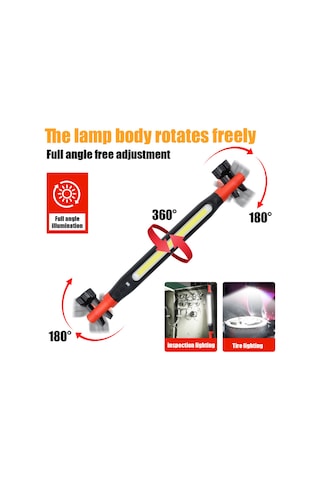Gold Silver Gs-2080 40w 4000 Lümen Mıknatıslı Şarjlı Led Çalışma Ve Tamir Lambası Siyah