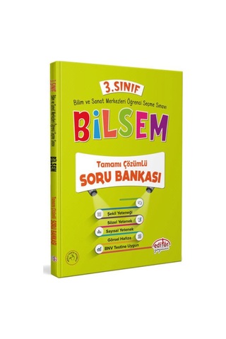 Editör 3. Sınıf 2022 Basım Bilsem Hazırlık Kitapları Seti 4 lü