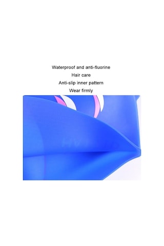 Dm Sevimli Karikatür Su Geçirmez Silikon Çocuk Yüzme Kap Köpekbalığı Dişi Sarı - Haızıd Sarı