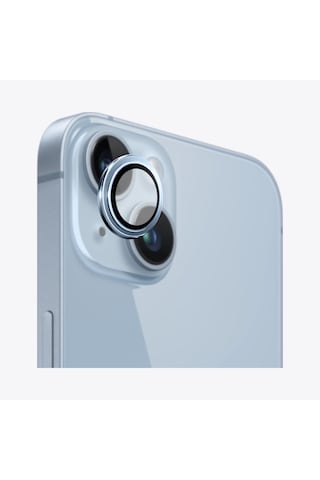 Safeus Safir Temperli Kamera Lens Koruyucu Apple Uyumlu iPhone 14 Plus Ve İle Mavi