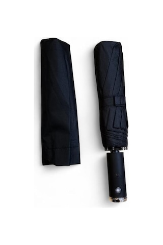 Baginn 10 Telli Full Otomatik El Fenerli Şemsiye 95 Cm Çap 33 Cm Kapalı Boyut Çanta Boy Çelik Telli Siyah
