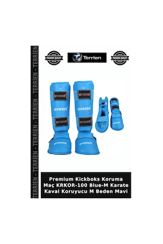 Premium Kickboks Koruma Maç Krkor-100 Blue-m Karate Kaval Koruyucu M Beden Mavi