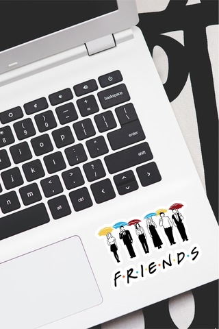 Friends Dekoratif Laptop Notebook Tablet Telefon Sticker Set 01