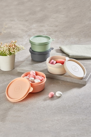 Sunplast Mini Saklama Kabı Kapaklı 4'lü Set