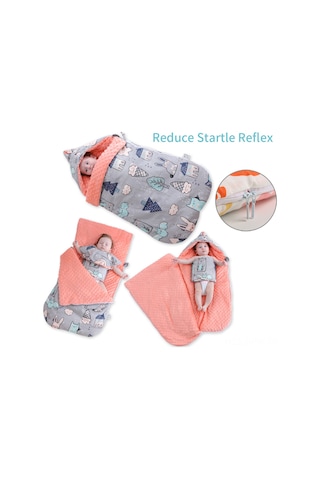 Maiyame Bebe Uyku Çantası - Pamuklu Bebek Battaniye, Çekmeceli Tasarım, Kol Ve Karın Bağı, Kelebek Desenli, Yorgan Değiştirme Kolaylığı, Sonbahar-kış Isısı, Bebek Arabası Battaniyesi Turuncu