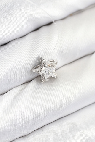 Misineli Yıldız Model Gümüş Renk Hayalet Kolye Çok Renkli