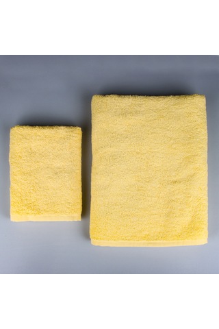 Banyo Havlu Takımı 50 X 90 Cm Ve 90 X 150 Cm %100 Pamuk Sarı