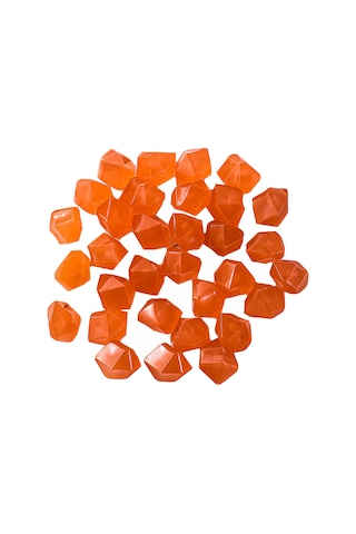 Ruicoo 200 Adet/poşet Açık Turuncu Resin Parçacık, Akvaryum Bahçe Dekorasyonu İçin Gece Aydınlatmalı Işıklı Taş