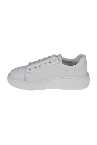 Pullman Hakiki Deri Kadın Spor Ayakkabı Sneaker Ahu-3090 Beyaz