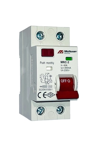 Mutlusan Mrc06-230040 2p 6ka Ac 40a 300ma Kaçak Akım Koruma Rölesi