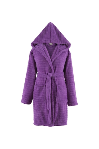 Zeynep Tekstil Comfy Kapşonlu Wellsoft Peluş Sabahlık Robdeşambr Bornoz Mor
