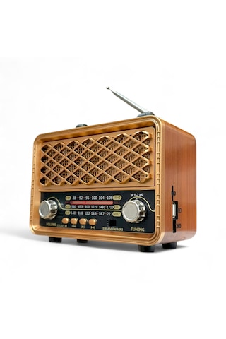Rt-735 Nostalji Eskitme Radyo Güneş Panelli,üç Bant Özellikli Nostaljik Radyo
