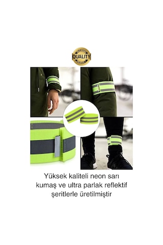 Yeşil Reflektör El Ayak Kol Bant Yansıtıcı Bandı İş Güvenliği Görünürlük Koşu Yürüyüş Bisiklet