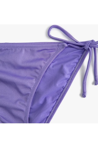Koton Parlak Brazilian Bikini Altı Yanları Bağlama Detaylı Mor 4sak00051mm 4SAK00051MM349