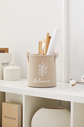 Ocean Home Textile Bej Renk Believe Sepet 20 x 20 cm