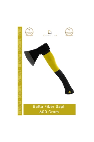 Balta Karbon Çelik Profesyonel Kampçı Bahçe Odun Kesme El Aleti Balta Fiber Saplı 600 Gram