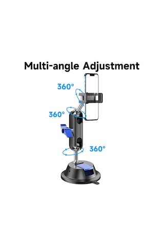 Geeroyoo Araç İçi Süksiyon Tutucu Telefon Tutucu - 360 Döner İki Toplu Tasarım, 6-9.3cm Telefon Klemisi, İphone Ve Android Uyumlu