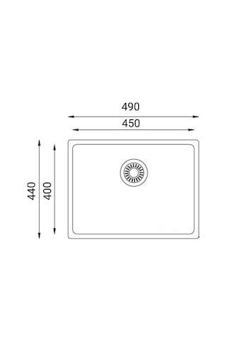 Livinox 40x45 Düz Taşmalı 0,80 Mm Paslanmaz Çelik Mutfak Eviyesi Inox