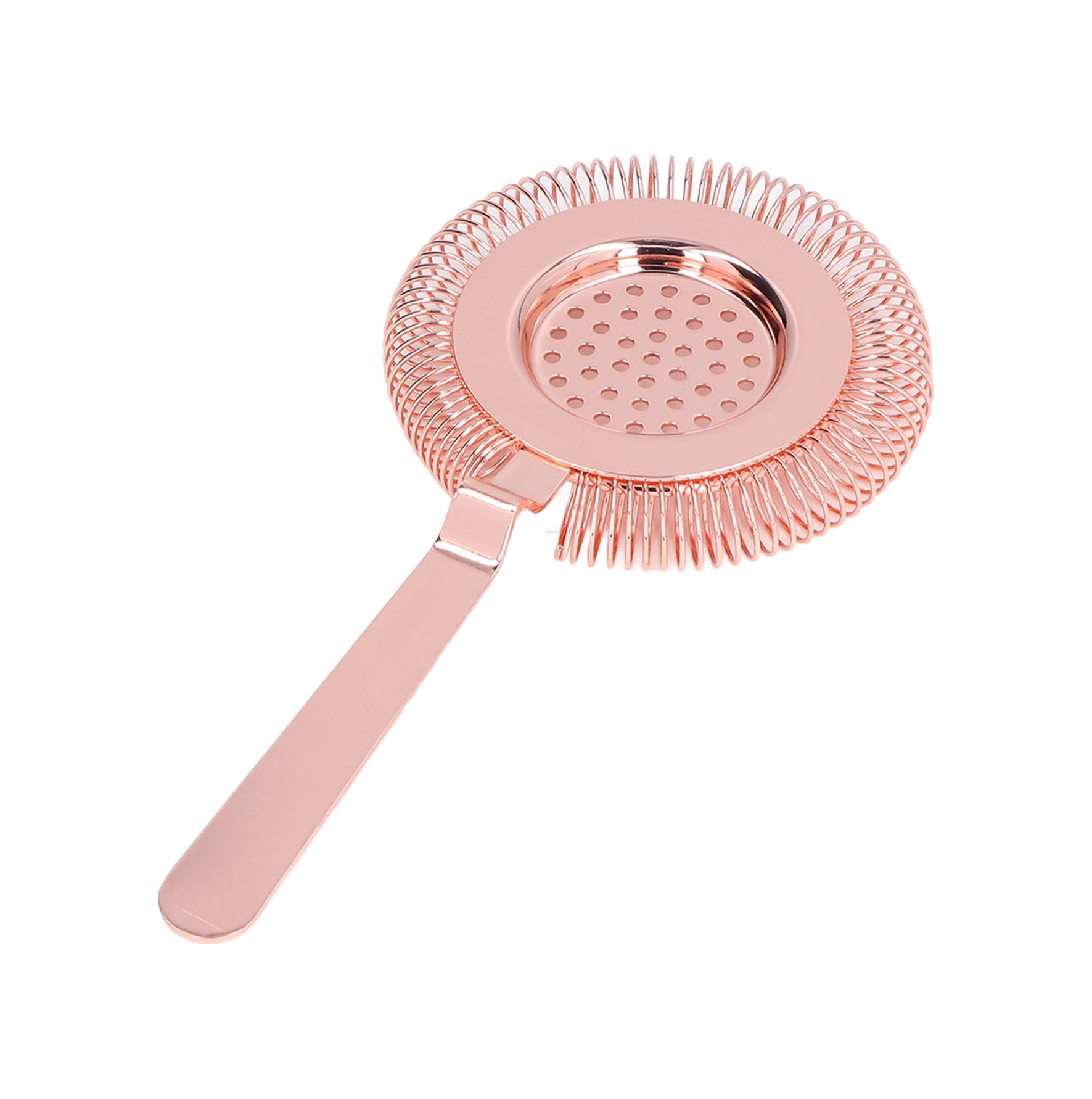 Konesam Stal 304 Çelik Bar Süzgeci - İnce Ağızlı Kokteyl Filtresi Buz Ve Meyve Rubusu Ayırıcı Profesyonel Bartender Gereci Gümüş