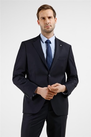 İmza Lacivert Mono Yaka 6 Drop Comfort Fit Tam Astar Yünlü Takım Elbise 1001255178