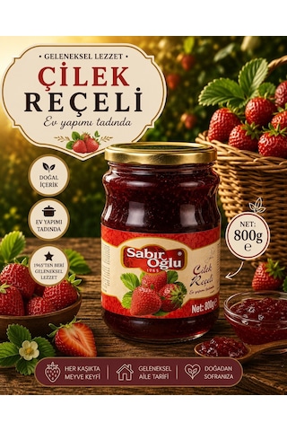 Sabıroğlu Çilek Reçeli Net 800 Gr Kavanoz Sabıroğlu Çilek Reçeli Net 800 Gr Kavanoz