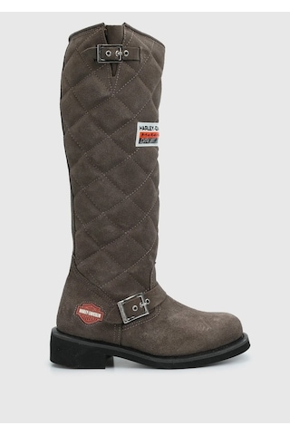 Harley Davidson Laconia Hi 646 Grey Süet Kadın Çizme Gri