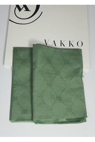 Pamuk İpek Şal - 68 X 200 - 6356 Yeşil
