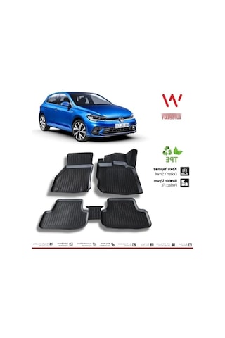 2021 Sonrası Volkswagen Polo İçin 3d Havuzlu Paspas Açık Bej