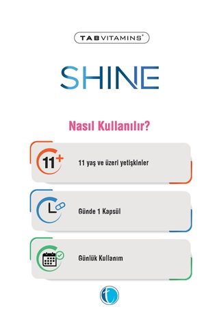 Tabvitamins Shine Seramid Resveratrol Hyaluronik Asit İçeren Takviye Edici Gıda 30 Kapsül