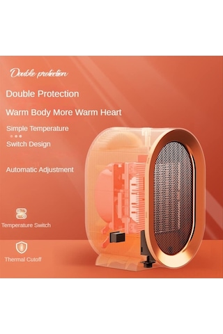 Pazly Portatif Ptc Seramik Isıtıcı - 1200w, Masaüstü, Ev Ve Ofis İçin