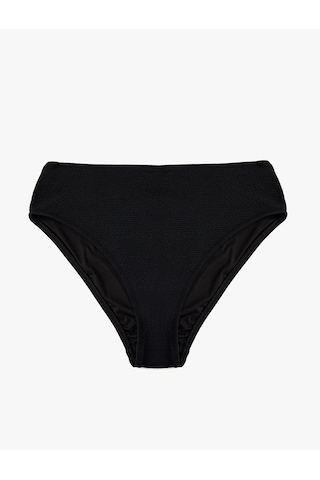 Koton Astarlı Yüksek Bel Dokulu Bikini Altı Siyah 5sak00014mm Siyah