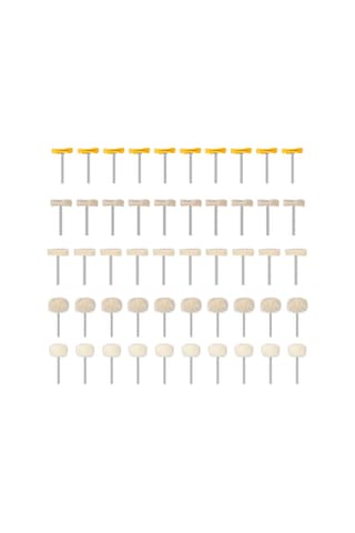 Lemestar 50ad 3.0mm Şaft Yün Keçe Cila Pedi&tekerlek Döner Aletler Metal Para Taş Mücevhe,çok Renkli