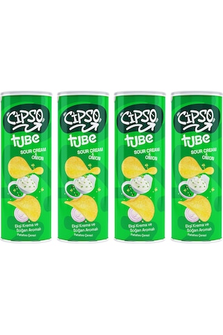 Cipso Tube Ekşi Krema&soğan Aromalı Cips 160 Gr X 4 Adet