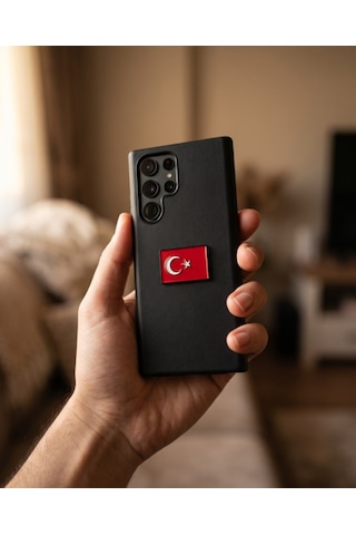 Türkiye Bayrağı Telefon Sticker 3d Metal Tasarım, Premium Kalite Arka Süs A300129