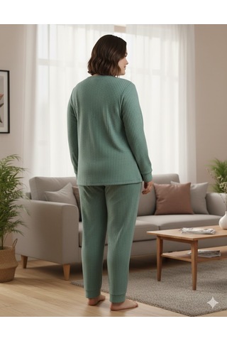 Kadın Yeşil Everything Pijama Takımı Yeşil