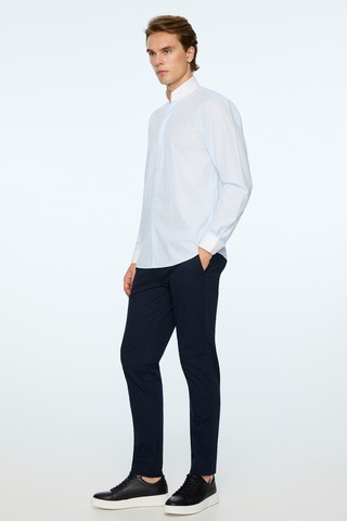 Morven Erkek A. Mavi Slim Fit Dik Yaka Gömlek 26mc004065311 A. Mavi