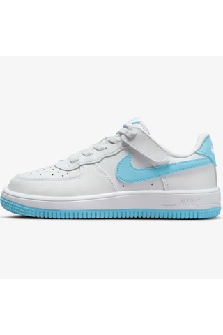 Nike Air Force 1 Af1 Ps Unisex Sneaker White Blue Unisex Günlük Spor Ayakkabı Beyaz Mavi Beyaz - Mavi