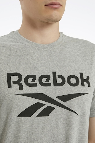 Reebok Identıty Stacked L Grı Melanj Erkek Kısa Kol T-Shirt 000000000101528059