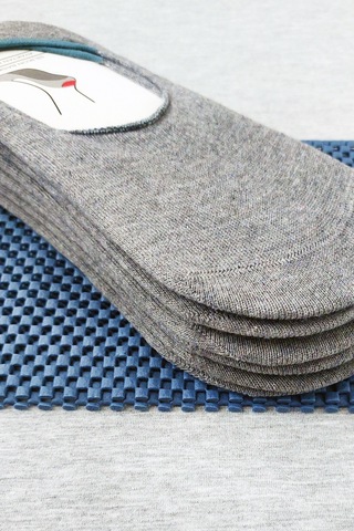 Sensu Babet Unisex Ayaktan Kaymayan 6'lı Görünmez Çorap Crp3061 Gri Grı