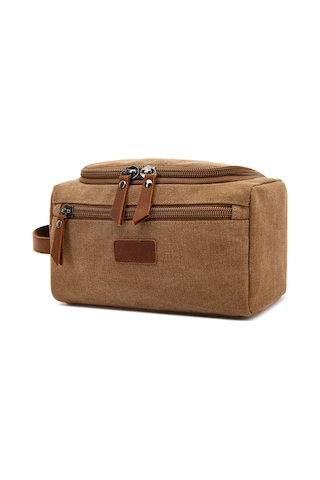 Mufunye Seyahat Tuvalet Çantası, Taşınabilir, İş Seyahatlerine Uygun, Kahverengi