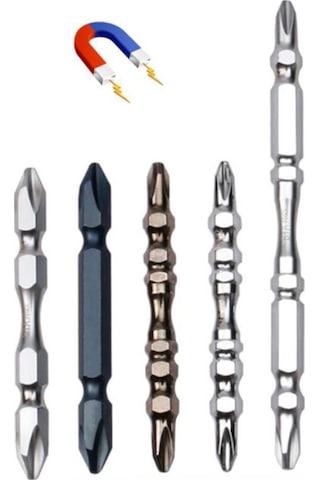 Ph2 Manyetik Yıldız Vidalama Ucu S2 Krom Nikel Çelik 5 Parça Set