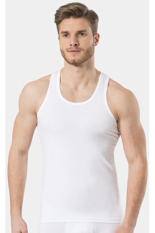 Türen Erkek Halter Yaka Likralı Spor Atlet 171/beyaz 001