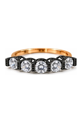 Yazıcılar 14 Ayar Altın Black Diamond Aura Modern Kadın Yüzüğü 3,23 Gr 350