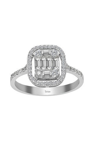 Sirius F Renk 0,55 Karat Baget Pırlanta Yüzük 0841R0042