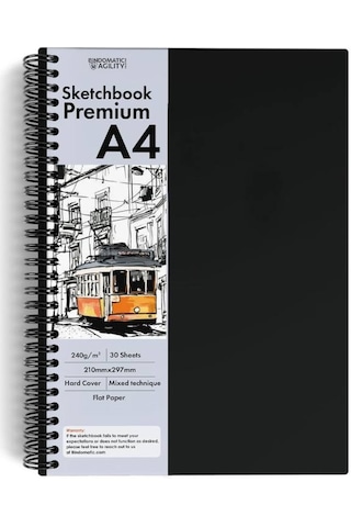 Bindomatic Agility Collection Sketcbook A5 Çizim Defteri 240g 30 Yaprak
