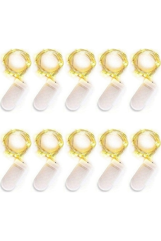 Soulader Su Geçirmez 10'lu Led Peri Işığı Seti Dış Mekan Aydınlatma Bahçe Dekorasyonu Sarı