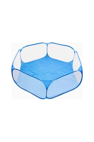 Elmpaly Mavi Katlanır Nefes Alabilir Küçük Evcil Hayvan Taşınabilir Oyun Parkı