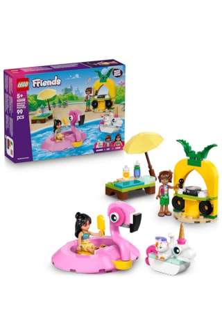 LEGO® Friends Tek Boynuzlu At ve Flamingo Havuz Partisi 42658 - 5 Yaş ve Üzeri Çocuklar için Yaratıcı Oyuncak Yapım Seti (99 Parça)