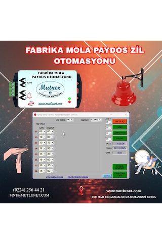 Mutnex Fabrika Mola Paydos Zil Otomasyonu