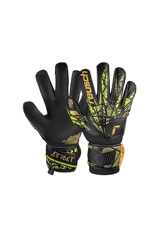 Reusch Attrakt İnfinity Finger Support 5470710 Kemikli Kaleci Eldiveni Siyah - Sarı